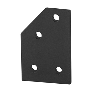 10 Series 4 Hole - 45 Degree Angled Flat Plate (4145-Black)