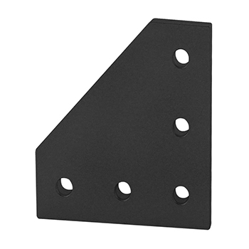 10 Series 5 Hole - 90 Degree Angled Flat Plate (4151-Black)