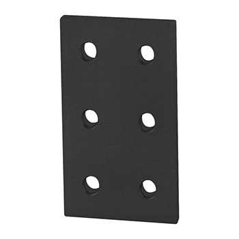 10 Series 6 Hole - Rectangular Flat Plate (4166-Black)