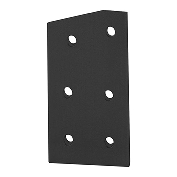 15 Series 6 Hole - 15 Degree Angled Flat Plate (4315-Black)