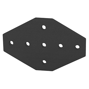 15 Series & Ready Tube 7 Hole - Cross Flat Plate (4335-Black)