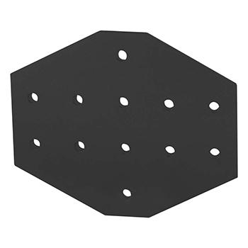 15 Series 12 Hole - Cross Flat Plate (4360-Black)