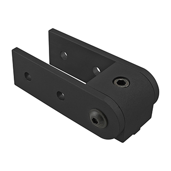 15 Series 0 Degree Right Angle Structural Pivot Assembly with Dual Straight Arms (4404-Black)