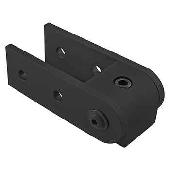 15 Series 90 Degree Right Angle Structural Pivot Assembly with Dual Straight Arms (4405-Black)