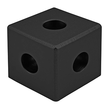 15 Series 3 Way - Squared Corner Connector (4442-Black)