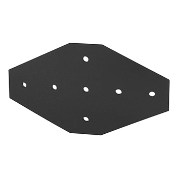 45 Series 7 Hole - Cross Flat Plate (45-4335-Black)