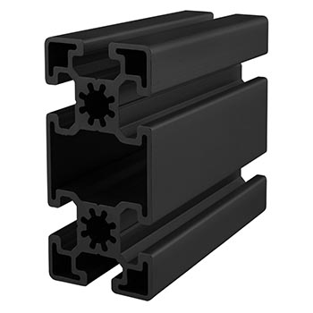 45mm X 90mm T-Slotted Profile - Six Open T-Slots (45-4590-Black-FB)