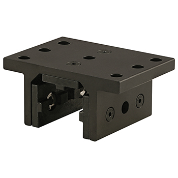 45 Series 3 Slot Mount - Double Flange Short High-Cycle Linear Bearing with Brake Holes (45-6525-Black)