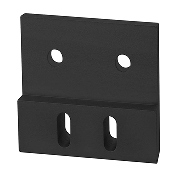 10 to 15 Series 4 Hole - Rectangular Slotted Transition Flat Plate with Flush Offset (4524-Black)