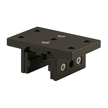 10 Series 3 Slot Mount - Double Flange Short Standard Linear Bearing with Brake Holes (6425-Black)