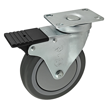 Flanged Mount Swivel Caster: 127.00mm (65-2323)