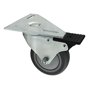 30, 40 & 45 Series Triangular Top Plate Caster: 117.48mm Swivel Radius (65-2337)