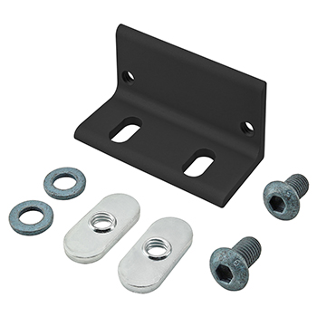 25 & 40 Series Magnetic Door Catch Bracket (65-2745-Black)