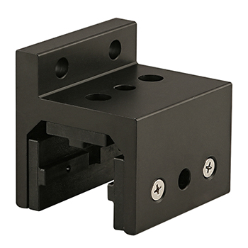 15 Series 3 Slot Mount - Single Flange Short Standard Linear Bearing with Brake Holes (6515-Black)