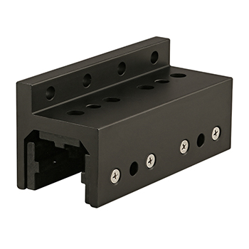 15 Series 3 Slot Mount - Single Flange Long Standard Linear Bearing with Brake Holes (6516-Black)