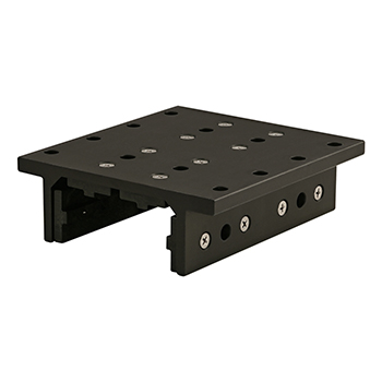 15 Series 4 Slot Mount - Double Flange Long Standard Linear Bearing with Brake Holes (6524-Black)