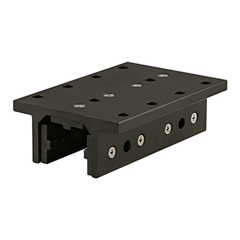 15 Series 3 Slot Mount - Double Flange Long Standard Linear Bearing with Brake Holes (6526-Black)