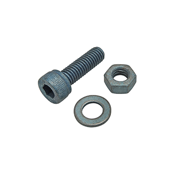 Bolt Assembly: M5 x 16.00mm Blue SHCS with Washer and Hex Nut- Blue Zinc (75-3400)