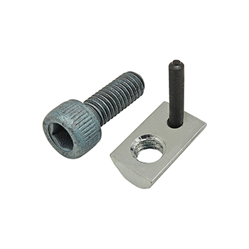 Bolt Assembly: M6 x 16.00mm Blue SHCS and Roll-In T-Nut with Flex Handle - Bright Zinc (75-3444)