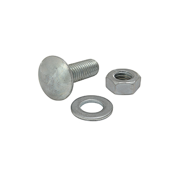 Bolt Assembly: M8 x 25.00mm Bright Slide-In Flanged Economy T-Slot Stud with Washer and Hex Nut - Bright Zinc (75-3501)