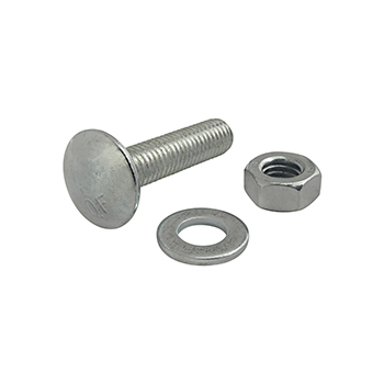 Bolt Assembly: M8 x 35.00mm Bright Slide-In Flanged Economy T-Slot Stud with Washer and Hex Nut - Bright Zinc (75-3503)