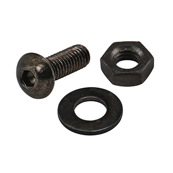 Bolt Assembly: M4 x 12.00mm Black BHSCS with Washer and Hex Nut - Black Zinc (75-3538)