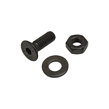 Bolt Assembly: M4 x 12.00mm Black FHSCS with Washer and Hex Nut - Black Zinc (75-3562)