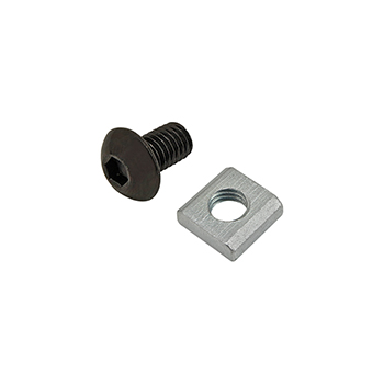 Bolt Assembly: M5 x 8.00mm Black BHSCS with Slide-In Economy T-Nut Block - Bright Zinc (75-3581)