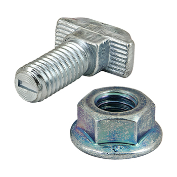 M8 x 20.00mm Drop-In T-Slot Stud with Flanged Hex Nut (75-3632)