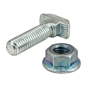 M8 x 30.00mm Drop-In T-Slot Stud with Flanged Hex Nut (75-3638)