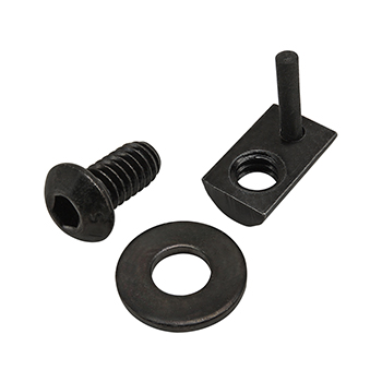 Bolt Assembly: 1/4-20 x 0.500" Black BHSCS with Washer and Roll-In T-Nut with Flex Handle - Black Zinc (75-3807)