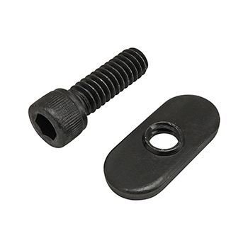 Bolt Assembly: 1/4-20 x 0.750" Black SHCS and Slide-In Economy T-Nut - Centered Thread - Black Zinc (75-3816)