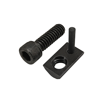 Bolt Assembly: 1/4-20 x 0.750" Black SHCS with Roll-In T-Nut with Flex Handle - Black Zinc (75-3817)