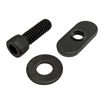 Bolt Assembly: 1/4-20 x 0.750" Black SHCS with Washer and Slide-In Economy T-Nut - Centered Thread - Black Zinc (75-3824)