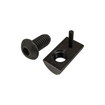 Bolt Assembly: 5/16-18 x 0.625" Black BHSCS with Roll-In T-Nut with Flex Handle - Black Zinc (75-3827)