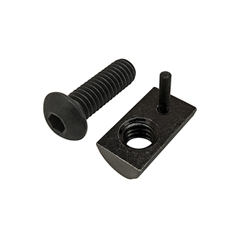 Bolt Assembly: 5/16-18 x 1.000" Black BHSCS with Roll-In T-Nut with Flex Handle - Black Zinc (75-3831)