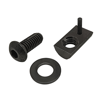 Bolt Assembly: 5/16-18 x 0.750" Black BHSCS with Washer and Roll-In T-Nut with Flex Handle - Black Zinc (75-3835)