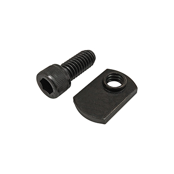 Bolt Assembly: 5/16-18 x 0.750" Black SHCS with Slide-In Economy T-Nut - Offset Thread - Black Zinc (75-3842)