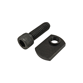 Bolt Assembly: 5/16-18 x 1.000" Black SHCS with Slide-In Economy T-Nut - Offset Thread - Black Zinc (75-3844)