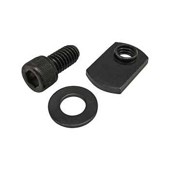 Bolt Assembly: 5/16-18 x 0.625" Black SHCS with Washer and Slide-In Economy T-Nut - Offset Thread - Black Zinc (75-3846)