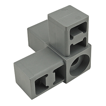 3 Way - Corner Connector with Caster or Spacer Receptacle (9153)