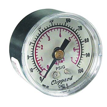 Pressure Gauge, Stud Mount, 1/8