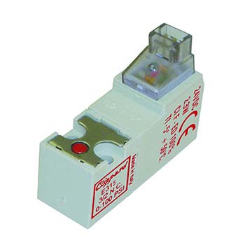 15 mm High Flow Valve, 90 Connector, 12 VDC (E215H-3L012)