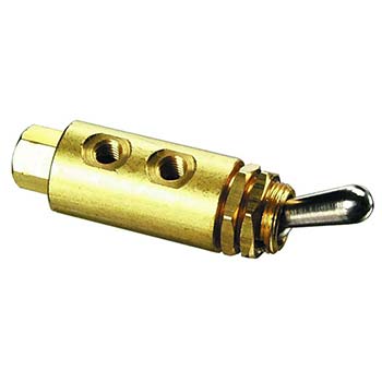 3-Way Toggle Valve, NP Steel Toggle, M5 (M-MTV-3)